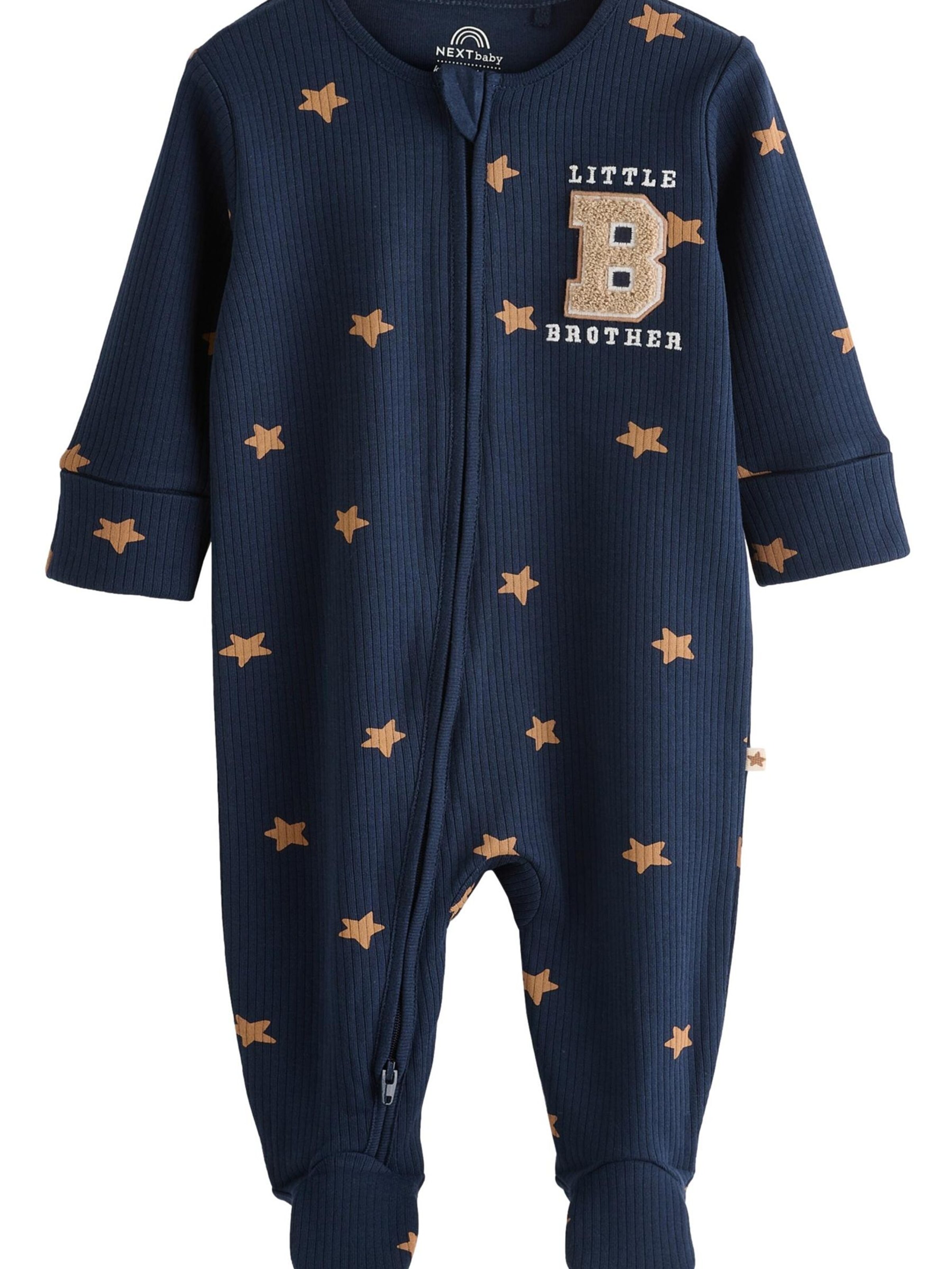 Next Бебешки гащеризони/боди в синьо: отпред