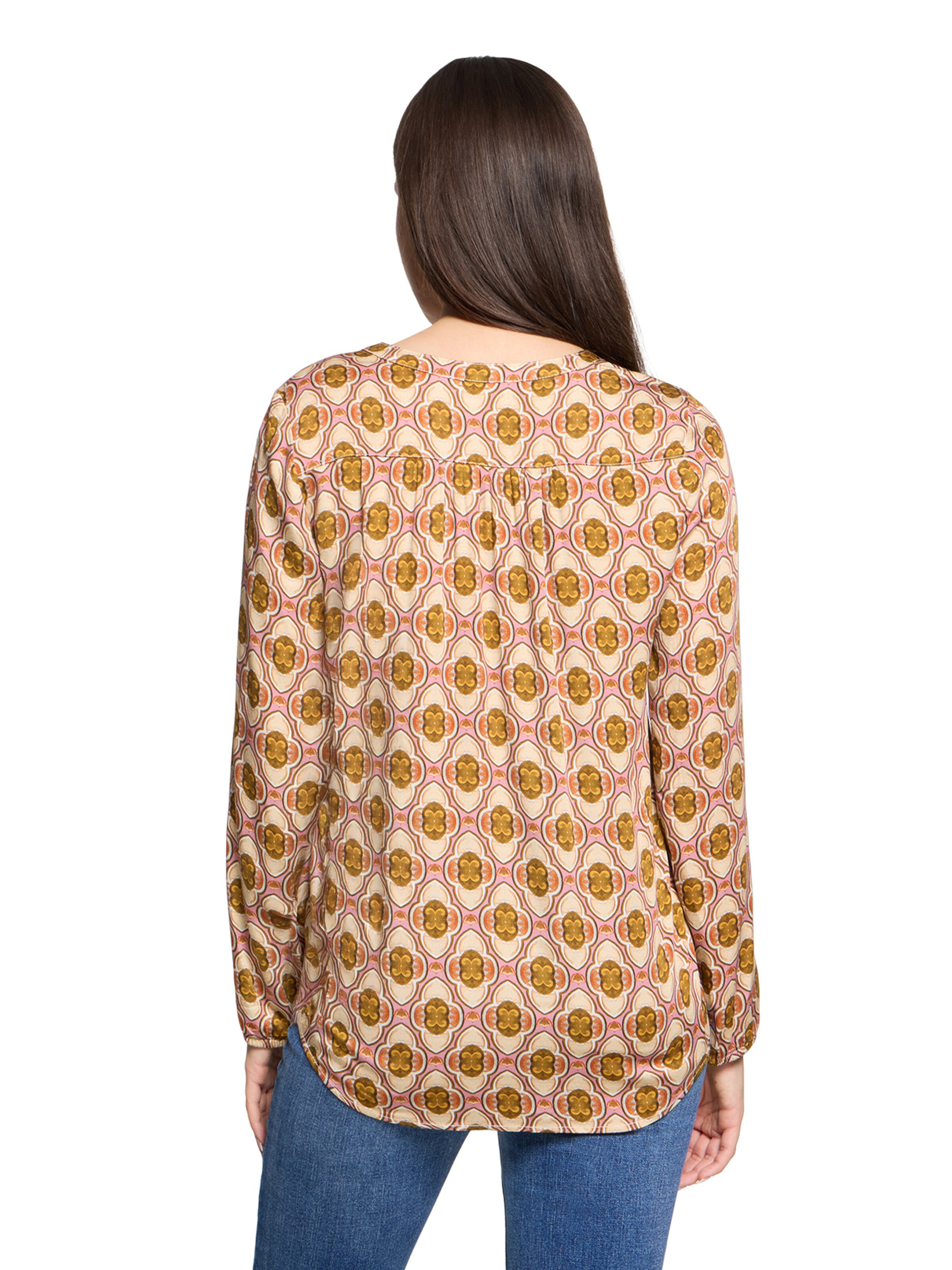 Cartoon Casual-Bluse mit Knöpfen in Braun