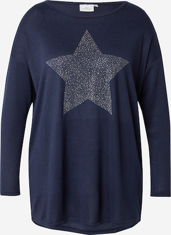T-shirt 'CARMalba' ONLY Carmakoma en bleu : devant