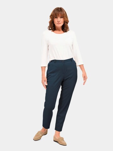 Coupe slim Pantalon 'CARLA ' Goldner en bleu