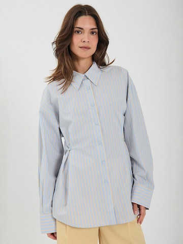 NORR Shirt ' Nanna ' in Beige: voorkant