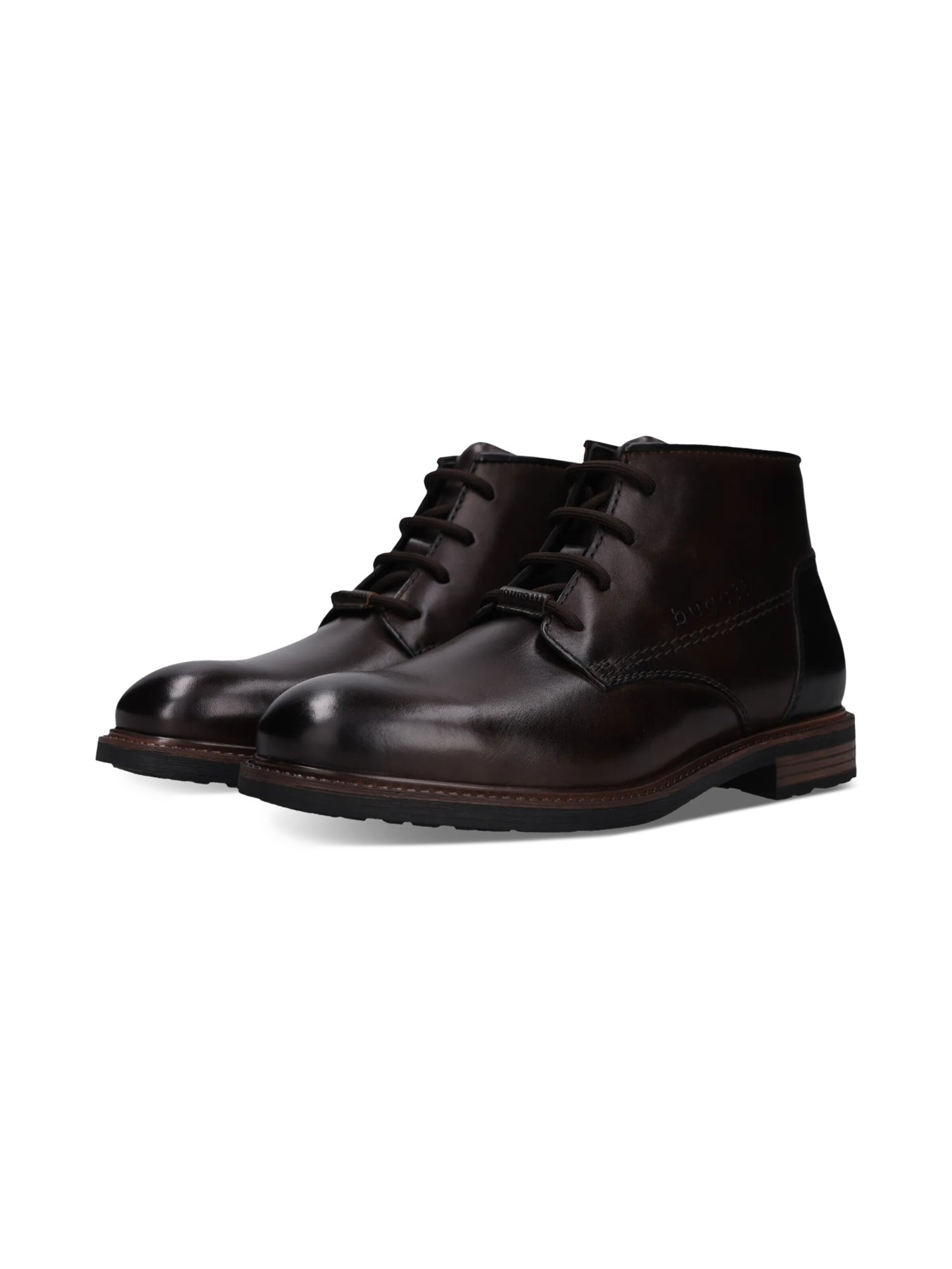 Boots stringati di bugatti in marrone