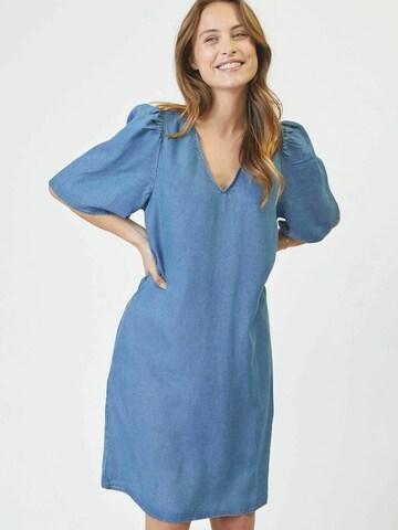 Robe ' Denim' co'couture en bleu