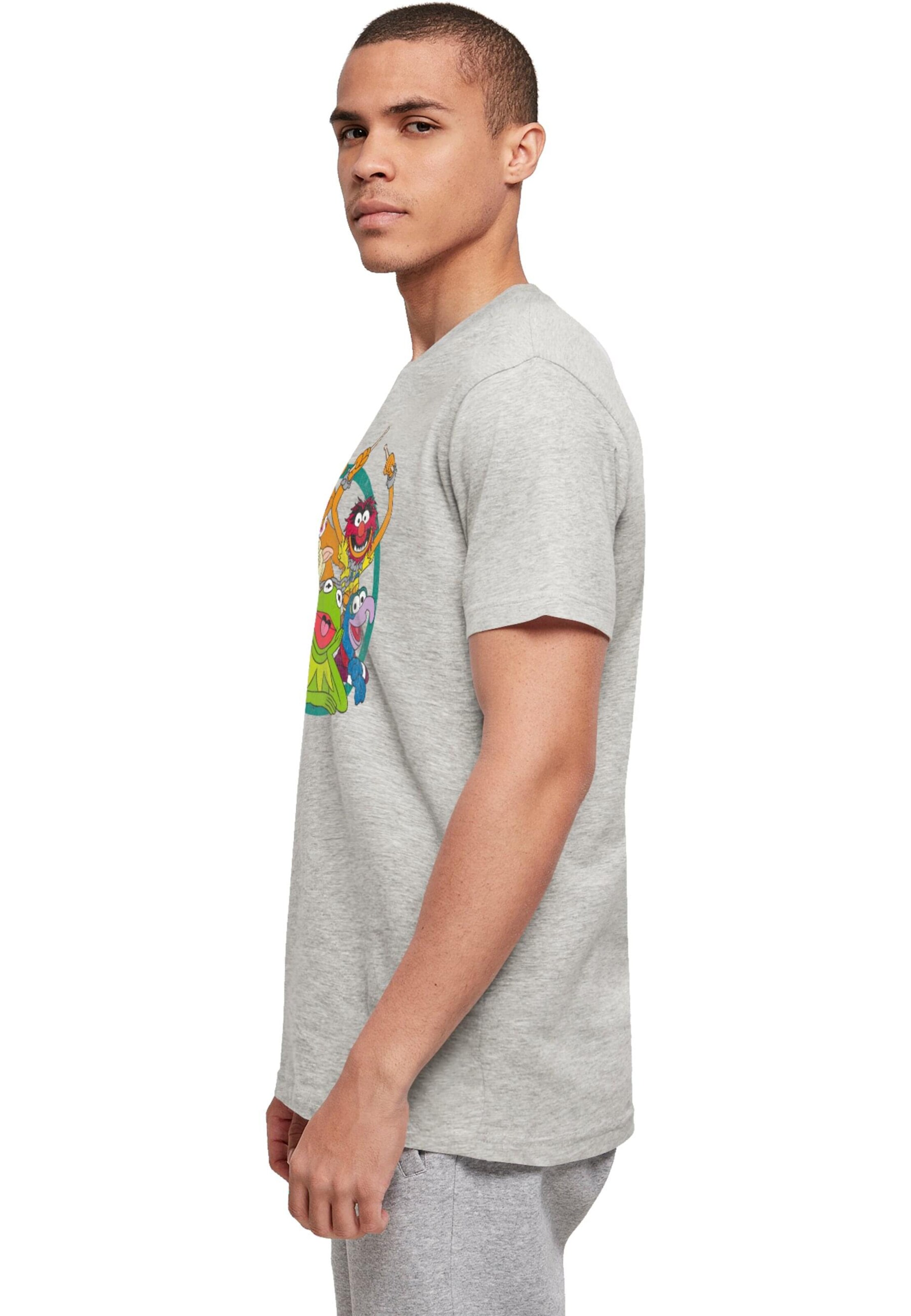ABSOLUTE CULT Shirt 'Muppets - Group Circle' in Grey
