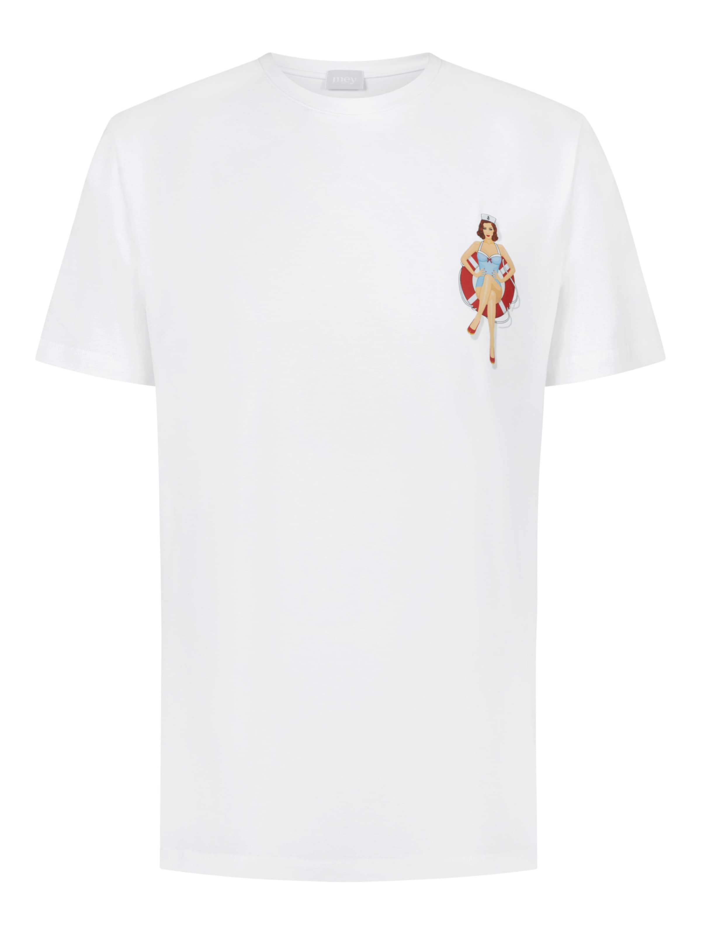 Mey Shirt 'Wave Swing' in Wit: voorkant