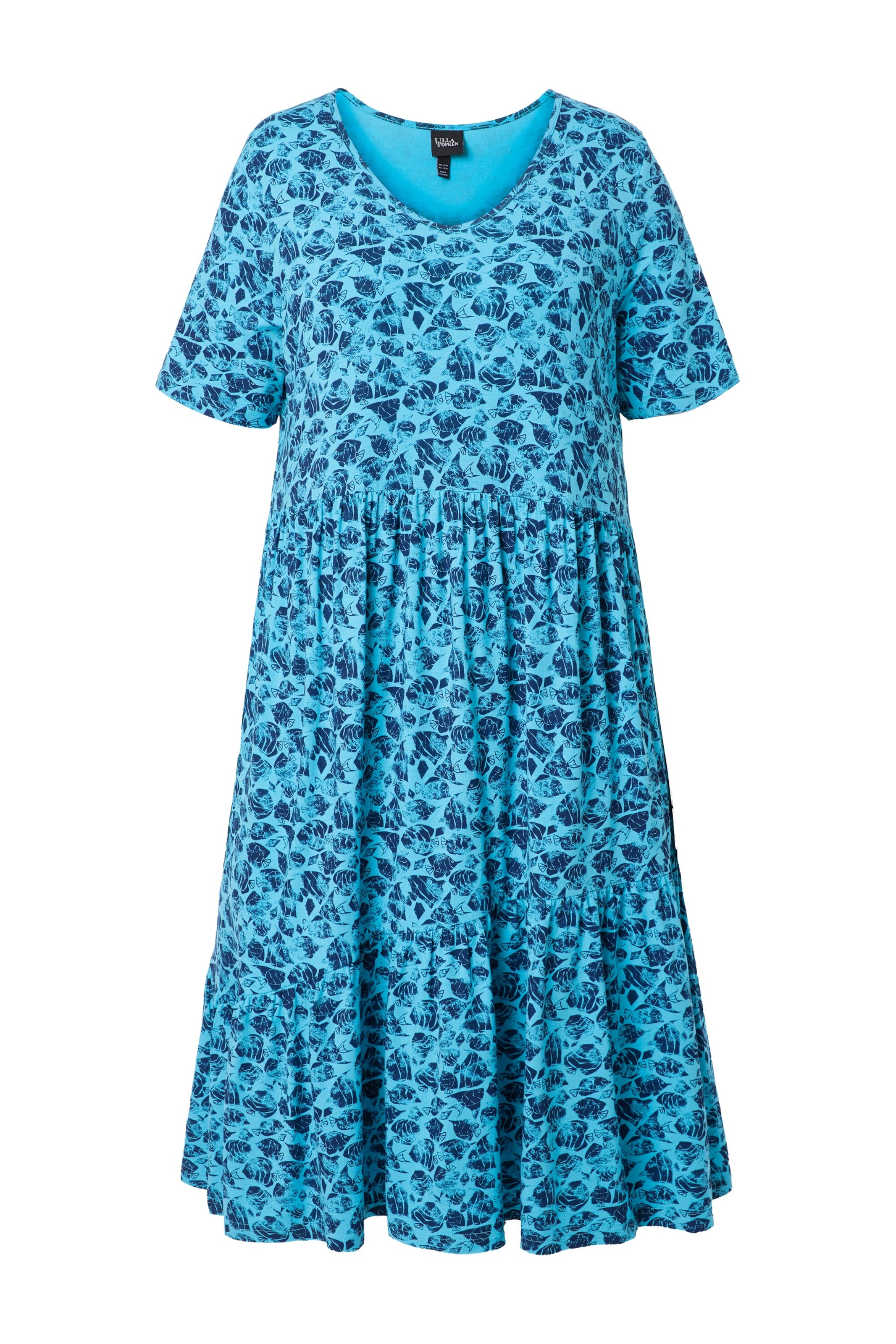 Ulla Popken Oversized Dress in Blue: front