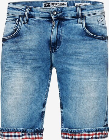 Rusty Neal Regular Jeans 'Stanley' in Blauw: voorkant