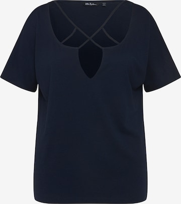 T-shirt Ulla Popken en bleu : devant