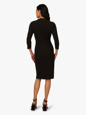 Adrianna Papell Cocktail dress '3D Floral Mockneck Short Dress' in Black