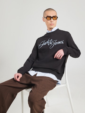 JACK & JONES Tréning póló 'JORINWOOD' - fekete: elől