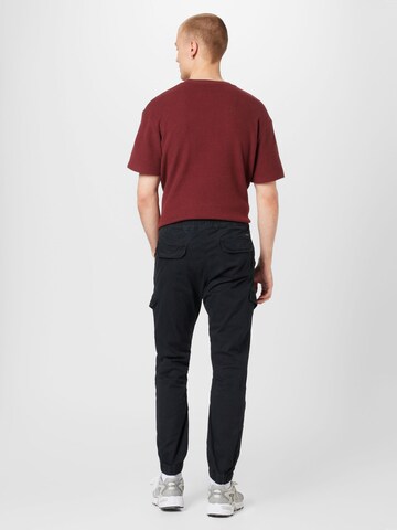 INDICODE JEANS Tapered Cargo Pants 'Levy' in Black
