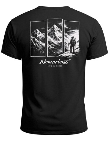Neverless Shirt 'viva la monte'‌‌‌‌‌‌‌ in Schwarz