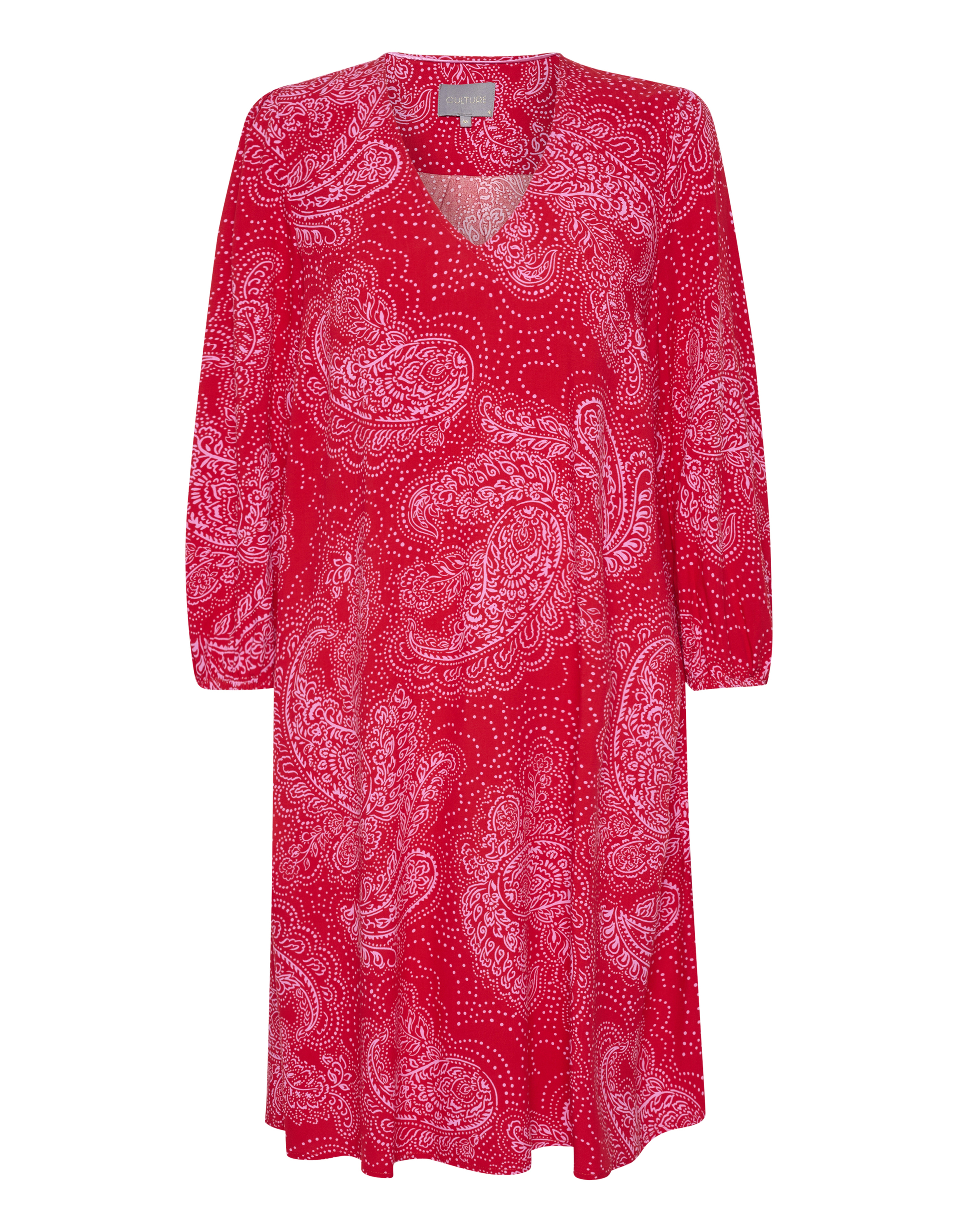 CULTURE Jurk 'Polly' in Rood: voorkant