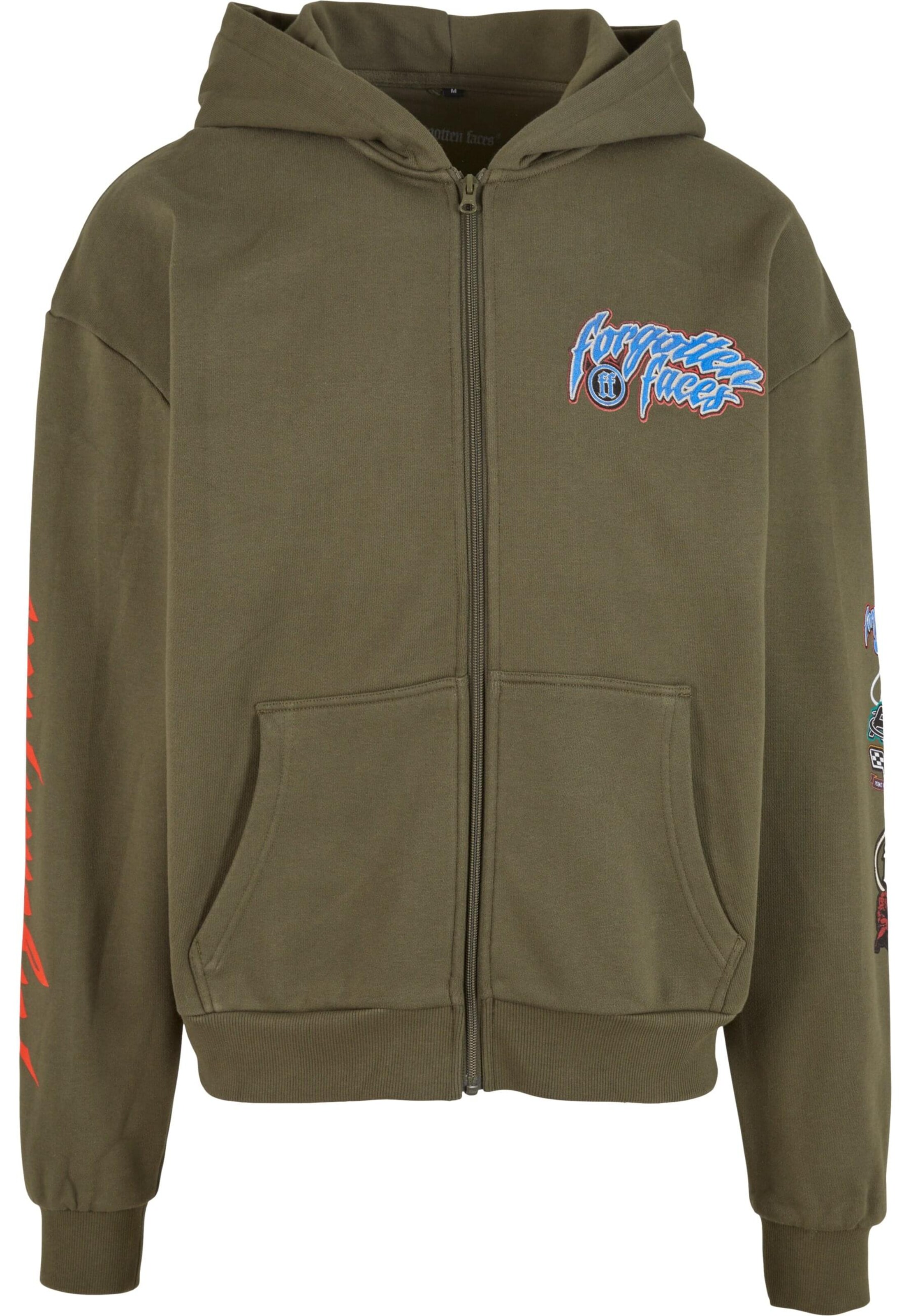 Forgotten Faces Collegetakki 'Courage Defines' värissä vihreä: etupuoli