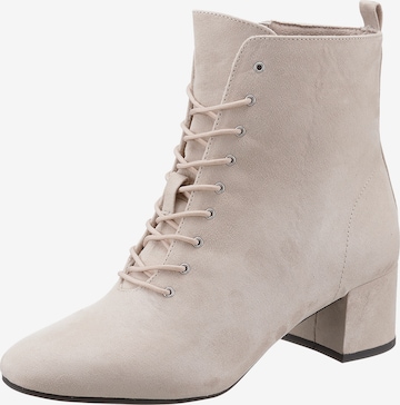 Bottines à lacets TAMARIS en beige : devant