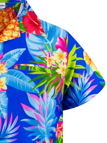 King Kameha Shirt 'Pineapple' in Blau