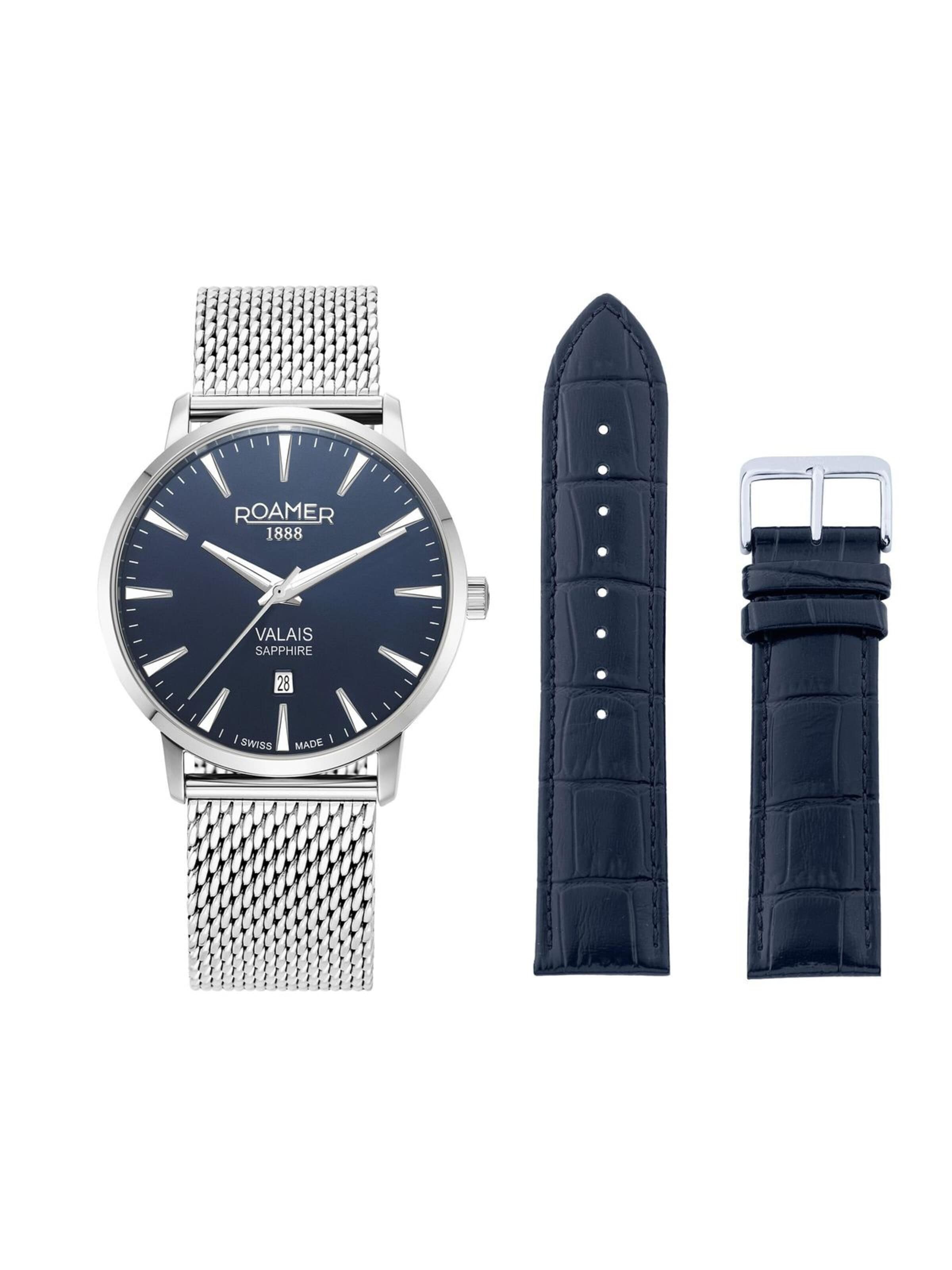 Montre à affichage analogique Roamer en bleu : devant