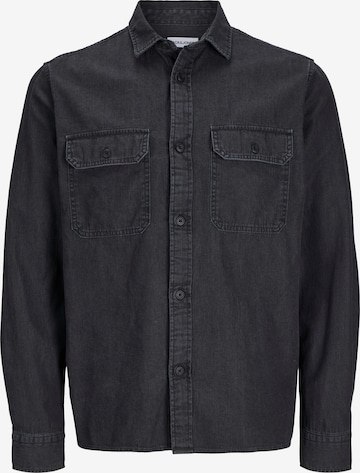 juoda JACK & JONES Standartinis modelis Marškiniai 'ETravis': priekis