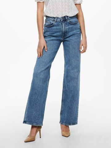 Wide Leg Jean ONLY en bleu : devant