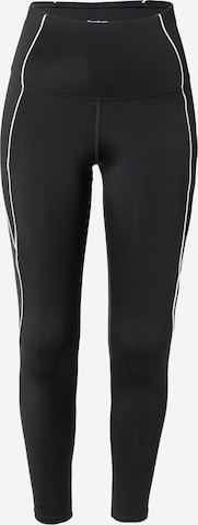 Reebok Skinny Workout Pants 'Workout Ready' in Black: front