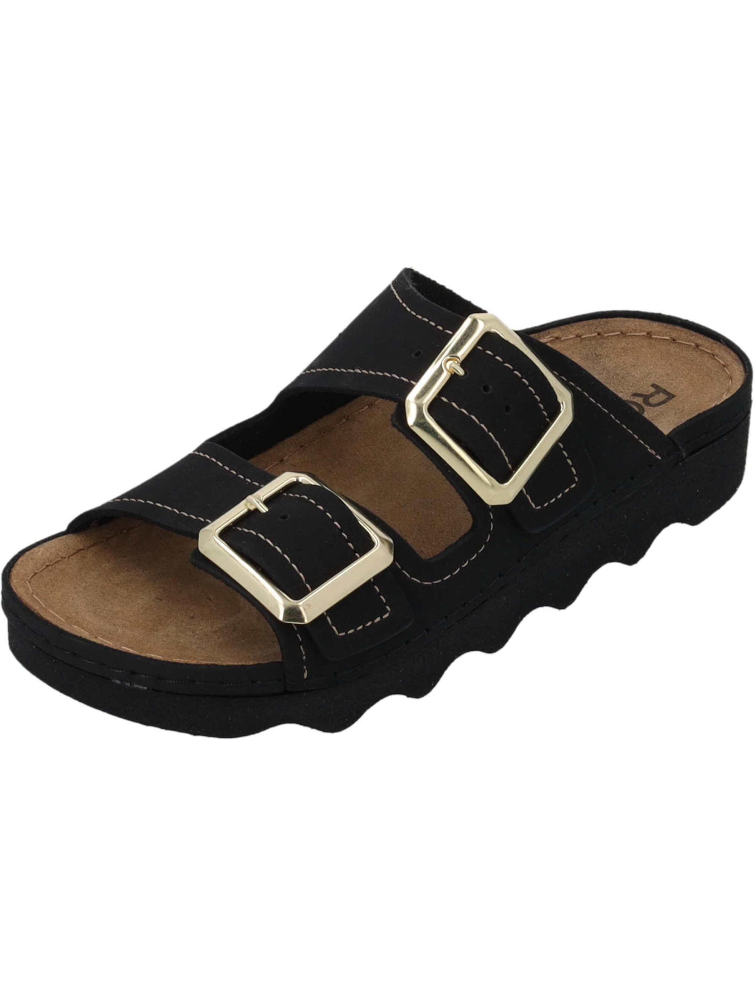 ROHDE Mules in Black: front