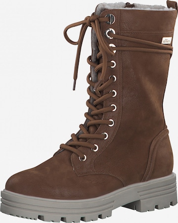 s.Oliver Lace-up boot in Brown: front