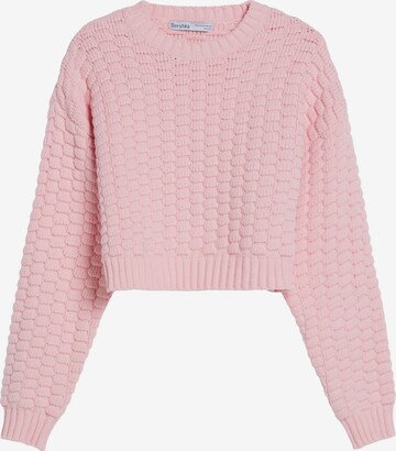 Bershka Sweater in Pink: front