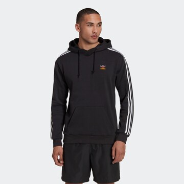 Sweat-shirt '3-Stripes' ADIDAS ORIGINALS en noir : devant