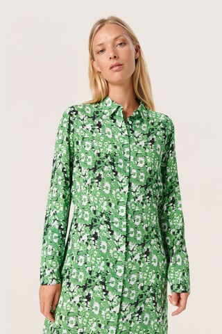 SOAKED IN LUXURY - Vestido camisero 'Ina' en verde