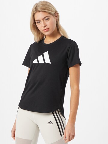 ADIDAS PERFORMANCE - Camiseta funcional en negro: frente