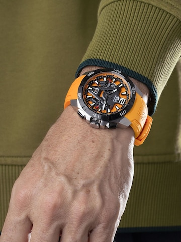 Montre à affichage analogique Lotus en orange
