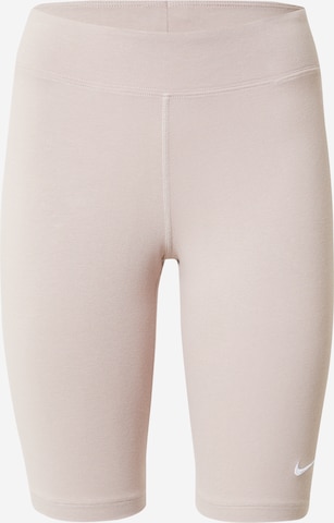 Nike Sportswear Skinny Shorts in Beige: predná strana