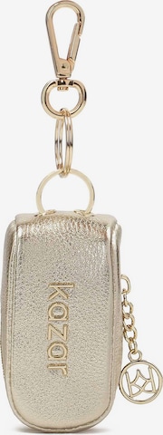 Kazar Key Ring in Gold: front