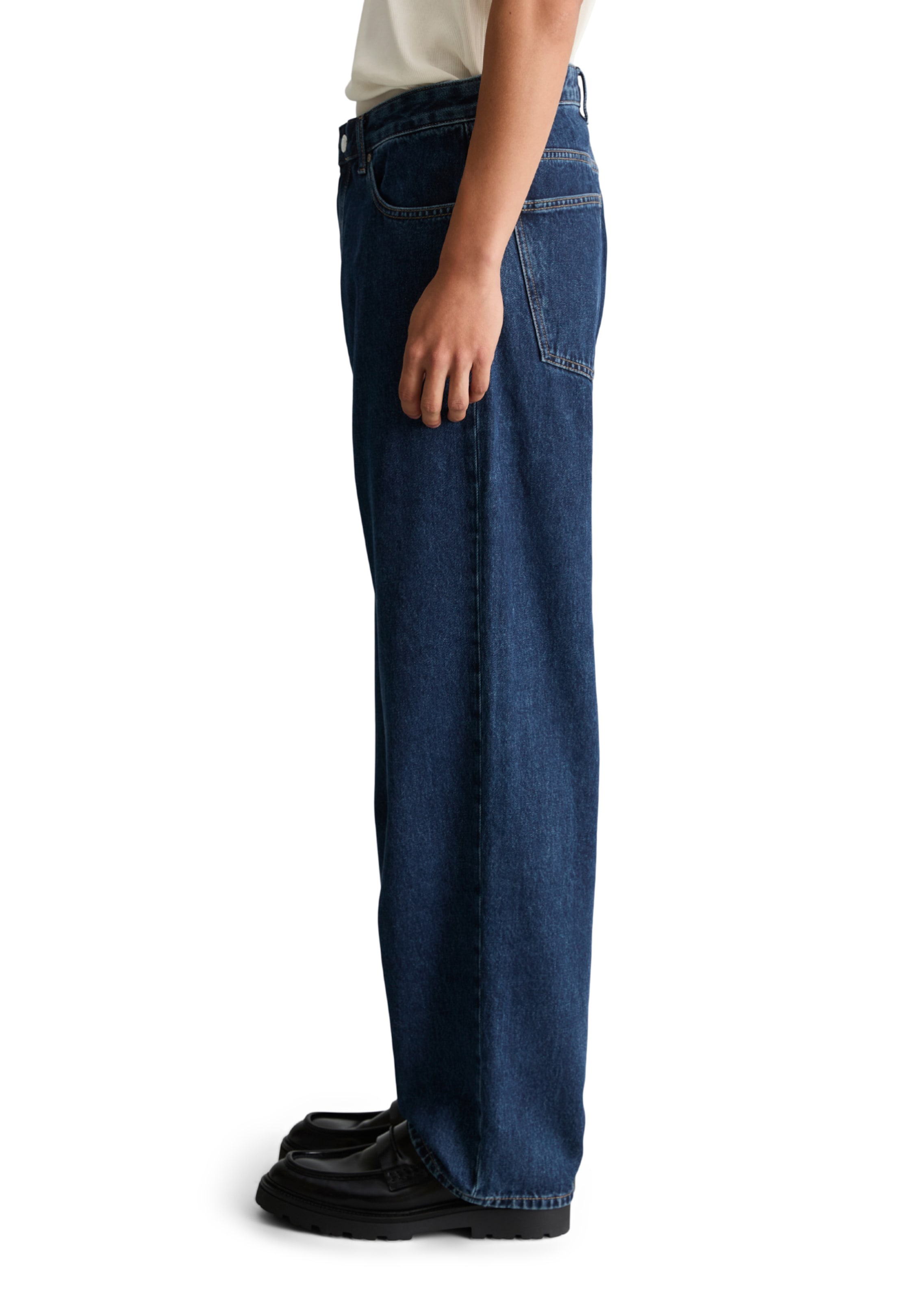 Marc O'Polo DENIM Wide leg Jeans 'Sten ' in Blauw