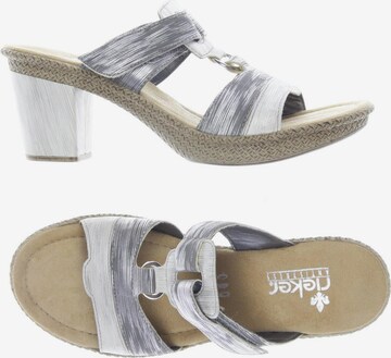 Rieker Sandals & High-Heeled Sandals in 39 in Silver: front