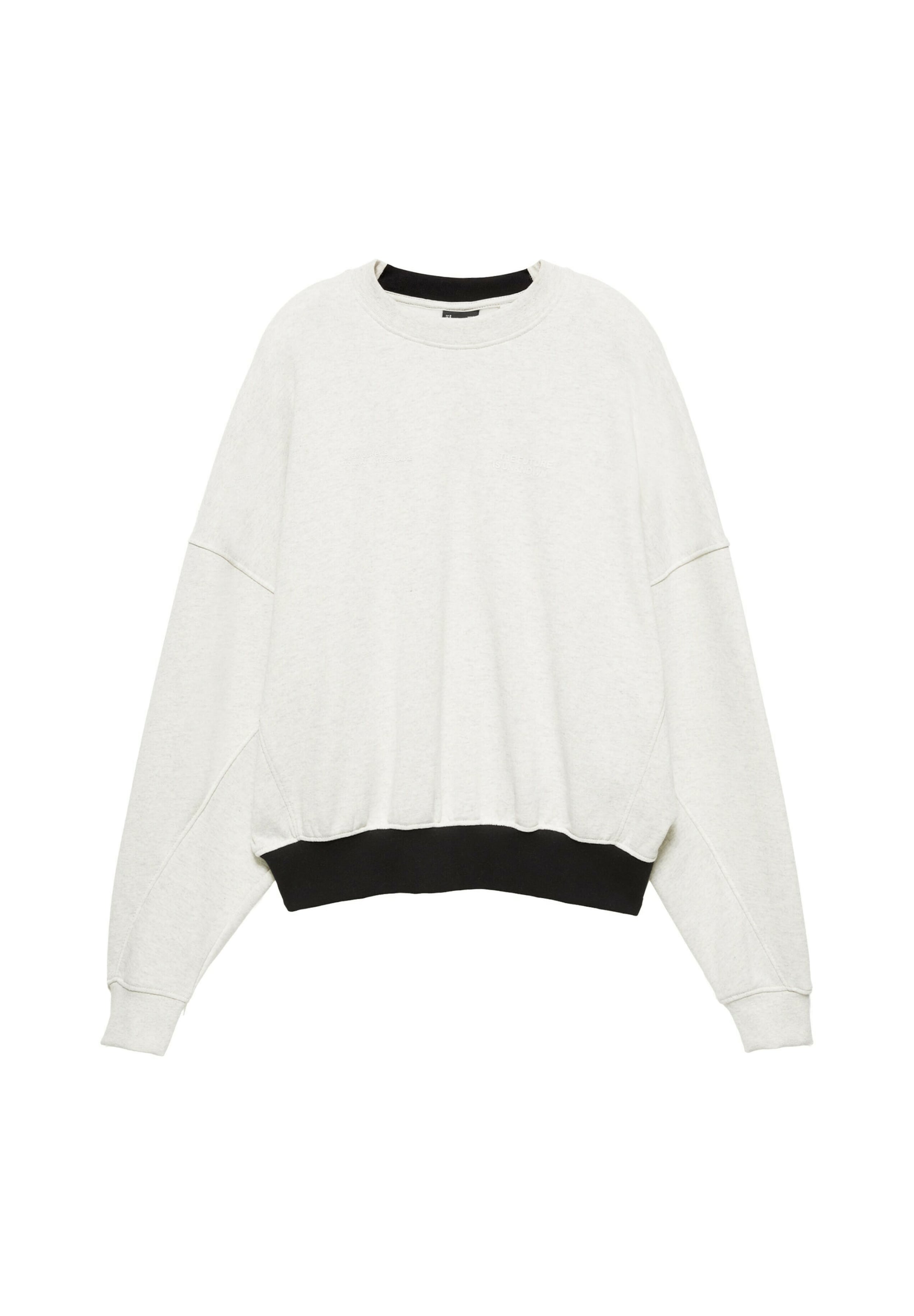 Pull&Bear Суичър в сиво: отпред