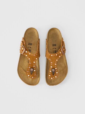 BIRKENSTOCKJapanke 'Gizeh Rivet LEVE' - smeđa boja