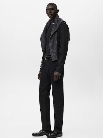 MANGO MAN Tričko 'GARETH' - Čierna