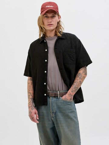 Comfort fit Camicia di JACK & JONES in nero: frontale