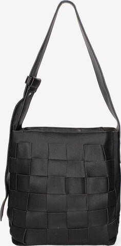 Borsa a spalla 'Borsa a Spalla Donna David Jones PVC Trapuntato Zip' di David Jones in nero: frontale