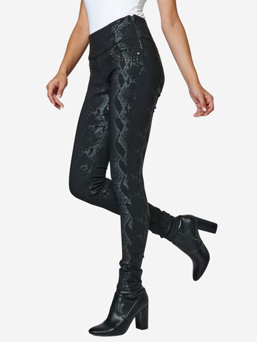 KOROSHI Skinny Broek in Zwart