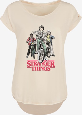 T-shirt 'Stranger Things Netflix TV Series' F4NT4STIC en beige : devant