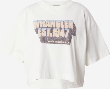 WRANGLER Тениска в бяло: отпред