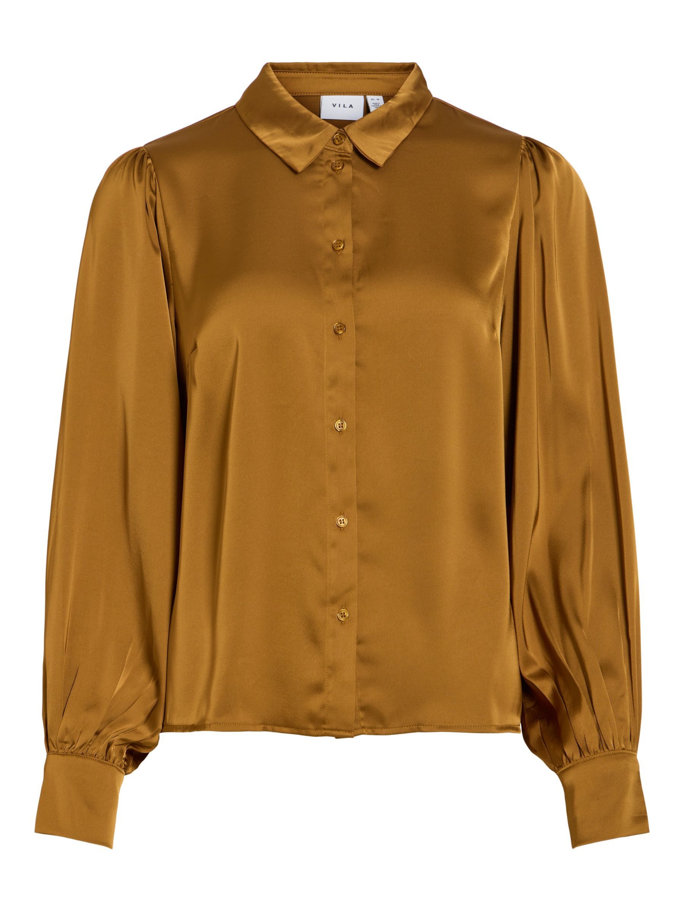 VILA Bluse 'VIEnna Ravenna' in Braun: Vorderseite