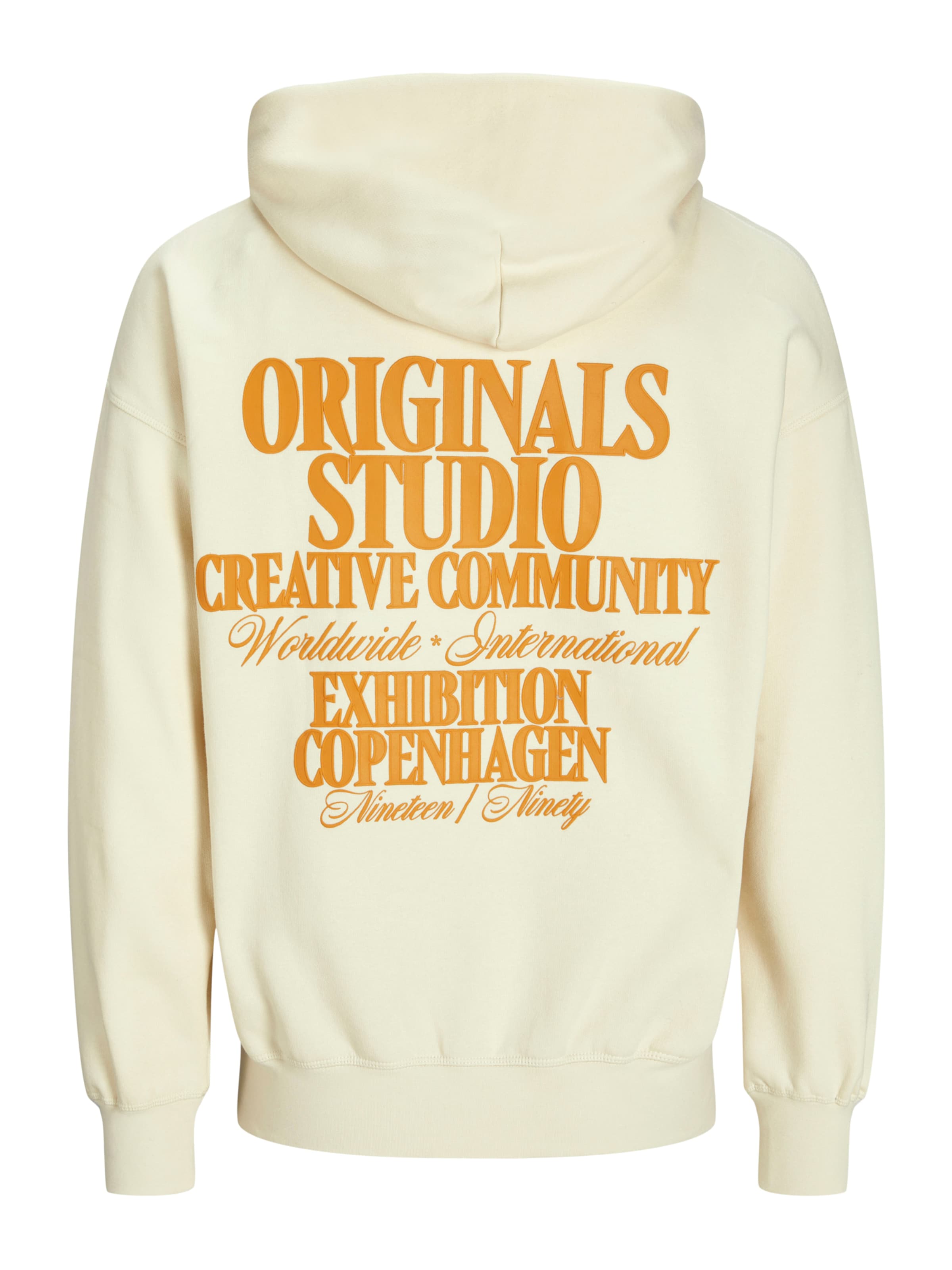 JACK & JONES Суичър 'JWHROXBURY' в бяло: отзад