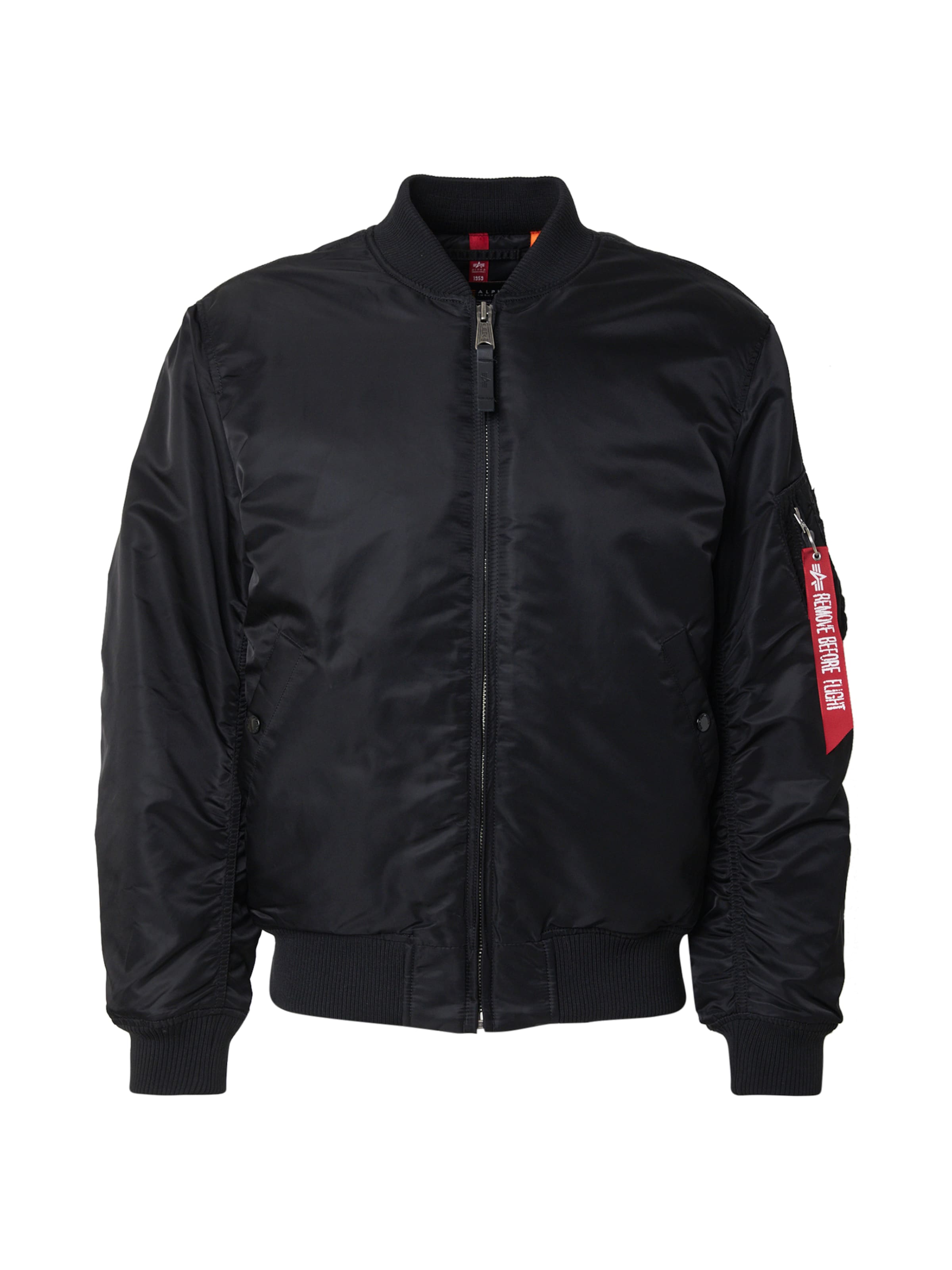 ALPHA INDUSTRIES Välikausitakki 'MA-1 Dragon' värissä musta: etupuoli