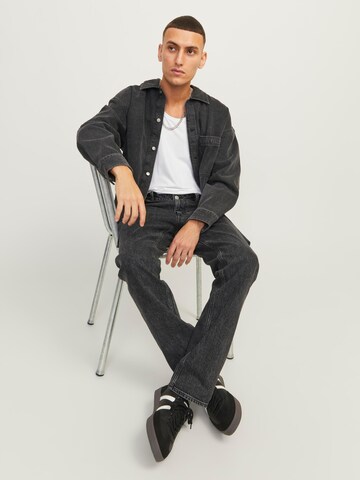 JACK & JONES Regular Дънки 'Clark' в сиво