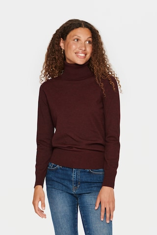 SAINT TROPEZ Pullover 'Mila' i rød: forside