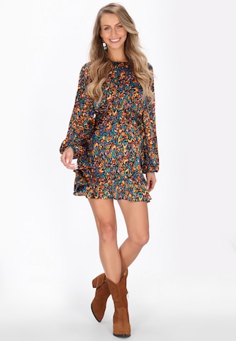 Robe IZIA en mélange de couleurs
