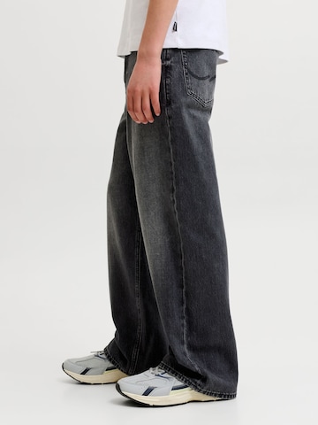 Jack & Jones Junior Wide leg Jeans 'JJIDave JJOriginal' in Black